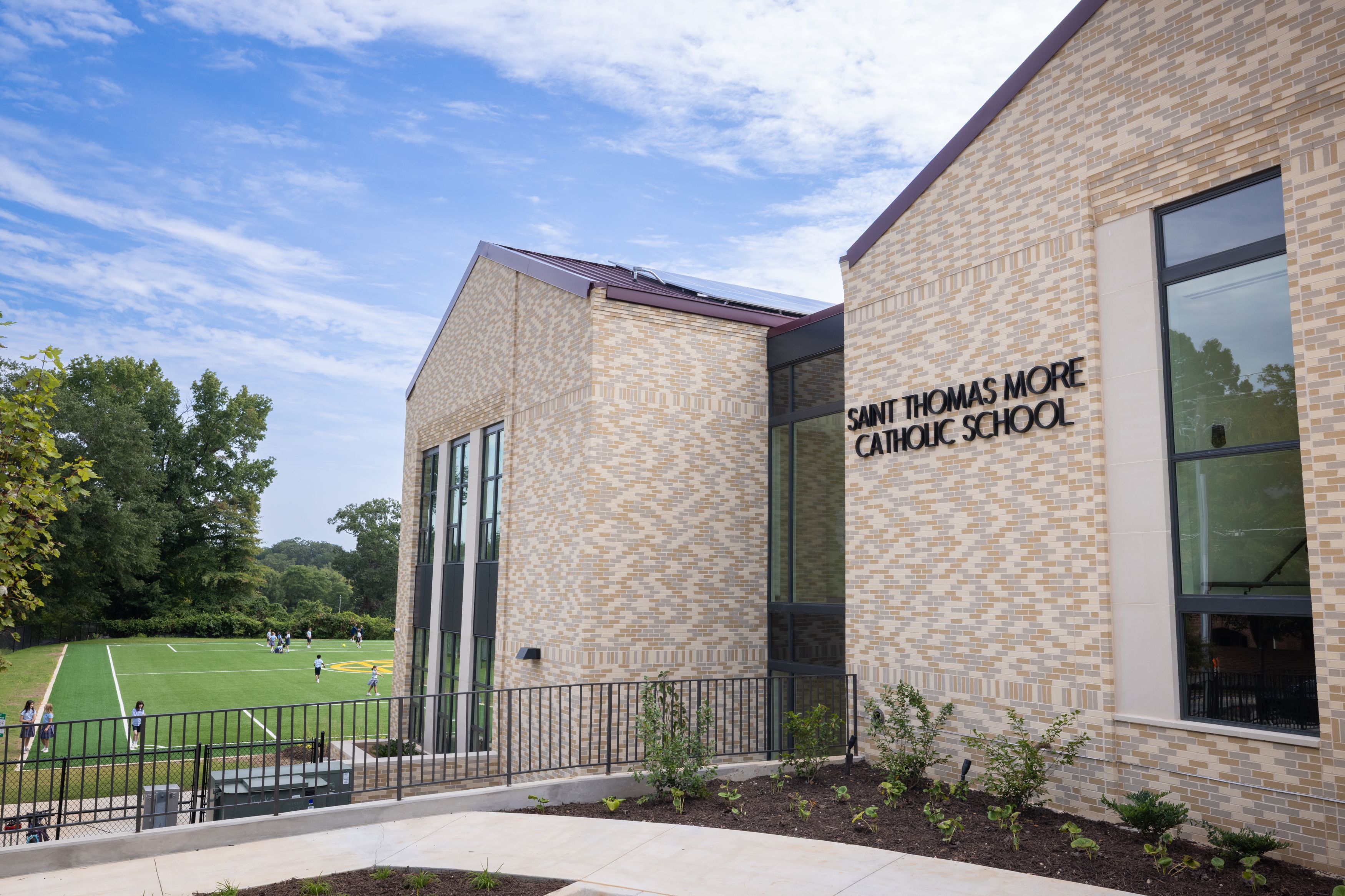 Front of the new K-5 school building